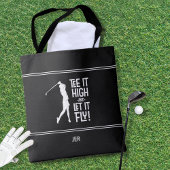 Tote Bag Golfer Golf Humour Funny Sports Moderne Noir Blanc