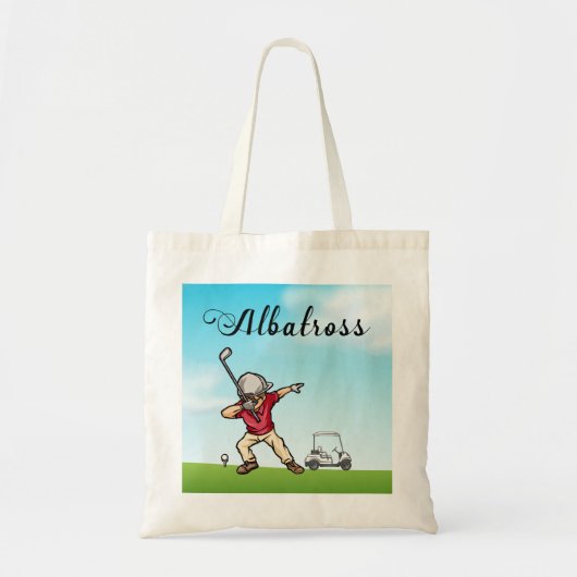 Tote Bag Golfeur plonger sur le terrain de golf ALBATROSS (Devant)