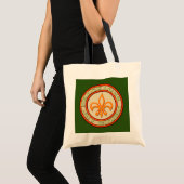 Tote Bag Gombo au néon d'amour de Style Fleur de Lis Peace (Devant (produit))