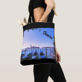 Tote Bag Gondolas in Venice - Black Bag (De près)