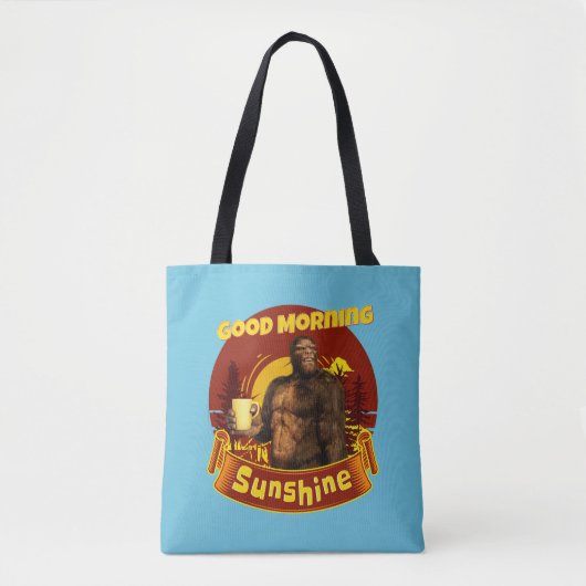 Tote Bag Good Morning Sunshine Funny Bigfoot Café (Devant)