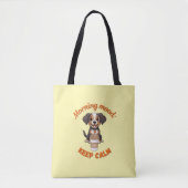 Tote Bag Good Vibes & Café - Artwor numérique de marionnett (Devant)