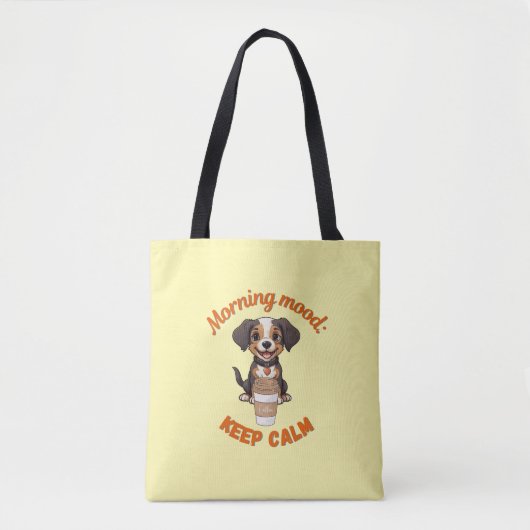 Tote Bag Good Vibes & Café - Artwor numérique de marionnett (Devant)