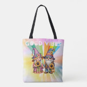 Tote Bag Good Vibes Hippie Gnomes (Dos)