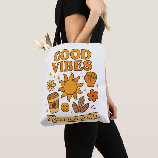 Tote Bag Good Vibes Only – Editable Art (De près)
