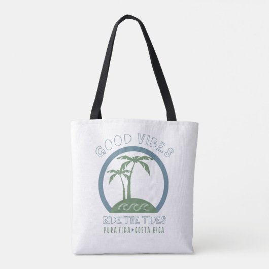 Tote Bag Good Vibes Ride the Tides Costa Rica (Dos)