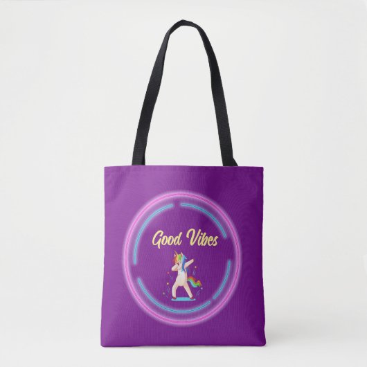Tote Bag Good Vibes Unicorn (Devant)