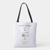 Tote Bag Google évaluez-nous avis commande achat entreprise (Dos)