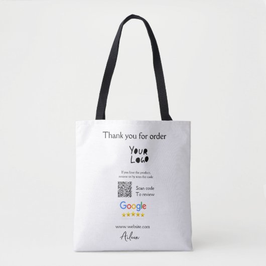 Tote Bag Google examen logo entreprise site Web scanner cod (Devant)