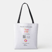 Tote Bag Google review business logo website scan QR code (Dos)