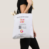 Tote Bag Google review business logo website scan QR code (De près)