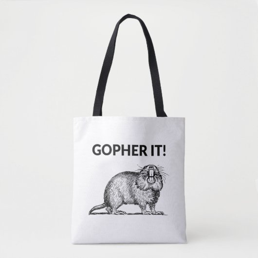 Tote Bag Gopher It Funky Gopher Pun (Devant)