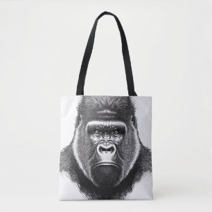 Tote Bag Gorilla Ape Nature sauvage Illustration d'animal A