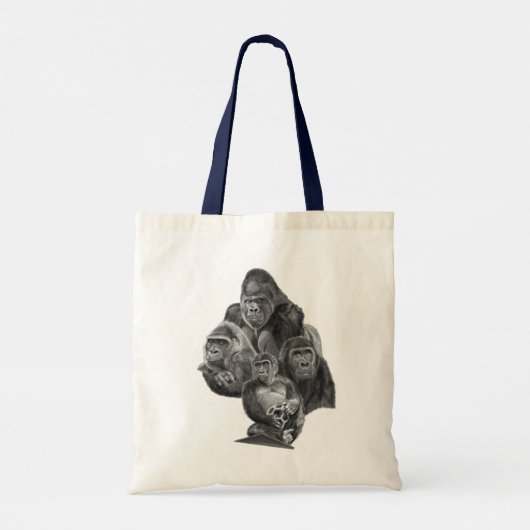 Tote Bag Gorilla Family Totebag (ゴリラ家族のトートバッグ)Gorilla Life (Dos)