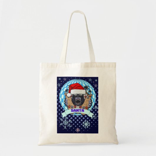 Tote Bag gorille de noël (Devant)