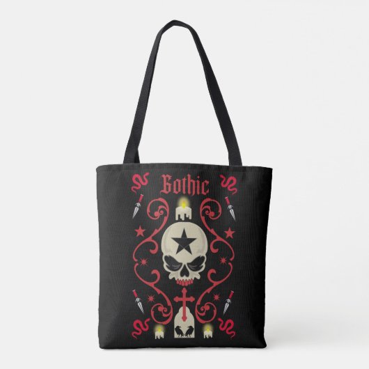Tote Bag Goth Day Art gothique (Dos)