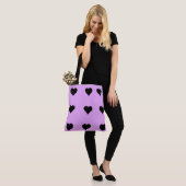 Tote Bag Goth Rose et Black Heart Design (Sur le modèle)