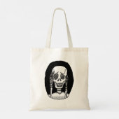 Tote Bag Goth Skull Skelton Drôle Horreur réutilisable Épic (Dos)