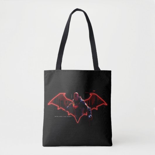 Tote Bag Gotham Chevaliers Hood rouge dans le logo (Devant)