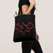 Tote Bag Gotham Chevaliers Hood rouge dans le logo (De près)