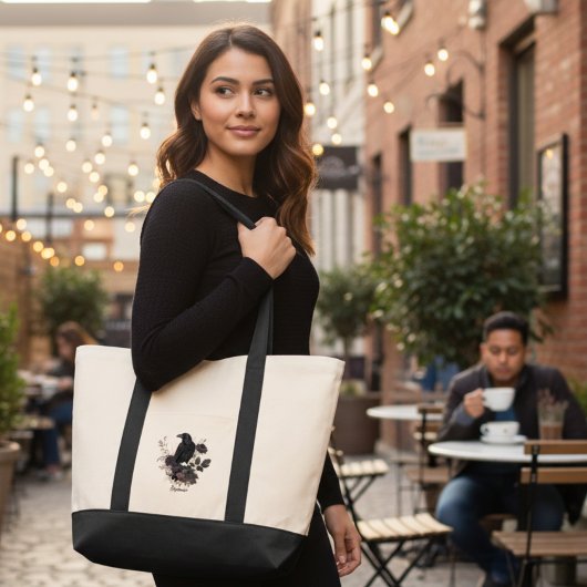 Tote Bag Gothic Raven Dark Academia Everyday Market