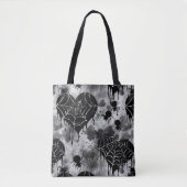 Tote Bag Gothique Amour Éffrayant Spider Web avec Coeurs (Devant)