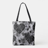 Tote Bag Gothique Amour Éffrayant Spider Web avec Coeurs (Dos)