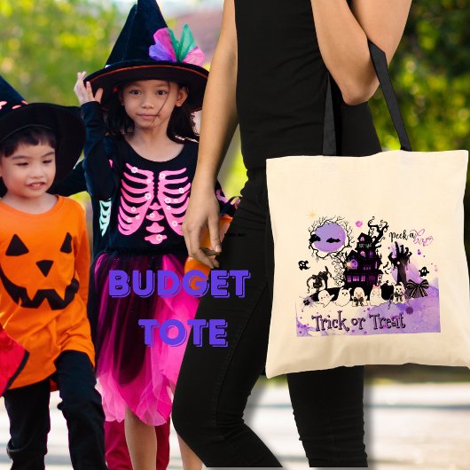 Tote Bag Gothique Chic Boo-tiful Purple Halloween Budget