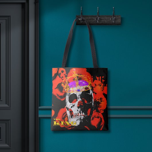 Tote Bag Gothique Crâne Roses rouges