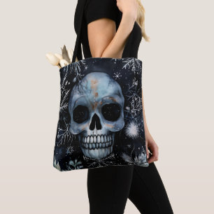 Tote Bag Gothique Éffrayant crâne de Noël