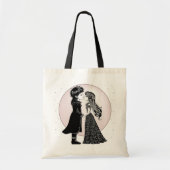 Tote Bag Gothique Emo Enfants Kiss Valentine's Day (Devant)