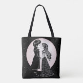 Tote Bag Gothique Emo Enfants Kiss Valentine's Day (Dos)
