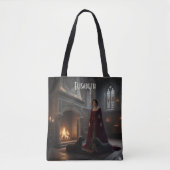 Tote Bag Gothique Médiévale Demoiselle Dans Château avec Ch (Devant)