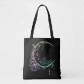 Tote Bag Gothique Wicca Crescent Pastel Goth Moon (Devant)