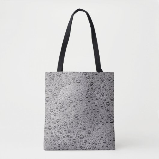 Tote Bag gouttelettes d'eau gris (Devant)