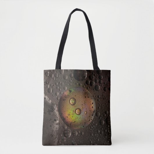 Tote Bag gouttelettes d'eau sur panneau de verre (Devant)