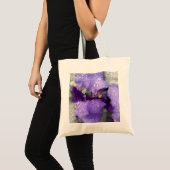 Tote Bag gouttes de pluie sur iris (Devant (produit))