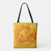 Tote Bag Gouttes d'eau de rose jaune romantique (Dos)