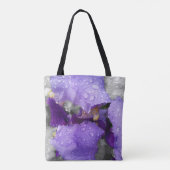 Tote Bag gouttes d'eau sur iris (Dos)