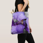 Tote Bag gouttes d'eau sur iris (De près)