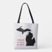 Tote Bag GPS Coordinates of Holland Michigan (Dos)
