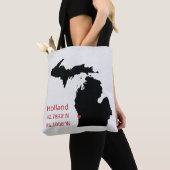 Tote Bag GPS Coordinates of Holland Michigan (De près)