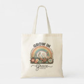 Tote Bag Grace Bible chrétienne Verse Retro Arc-en-ciel (Dos)