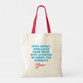 Tote Bag Grace Christian Citation Rouge et bleu Typographie (Dos)