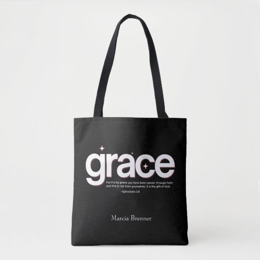 Tote Bag Grace Ephésiens 2:8 (Devant)