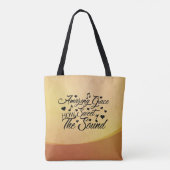 Tote Bag Grâce Extraordinaire comment douce l'Hymne sonore (Dos)