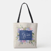 Tote Bag Grâce incroyable floral   (Dos)