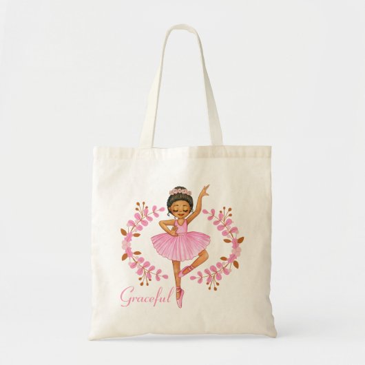 Tote Bag Graceful Brunette Ballerina  (Devant)