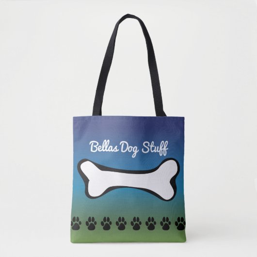 Tote Bag Gradient bleu accessoire de jouet de chien de (Devant)