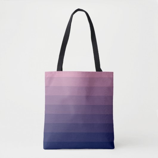 Tote Bag Gradient bleu marine et mauve (Devant)